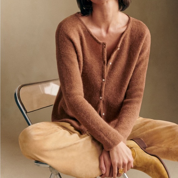 Sézane Gaspard Cardigan in Camel - Picture 5 of 5